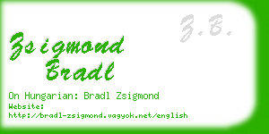 zsigmond bradl business card